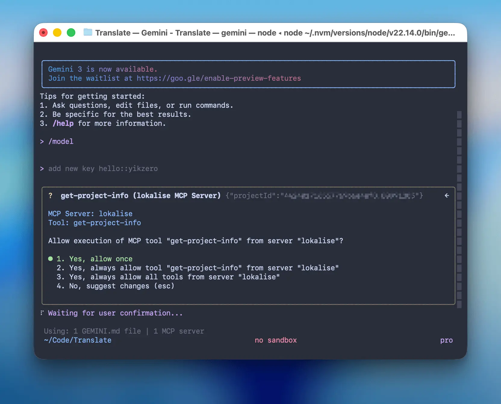 调用 Lokalise MCP Server
